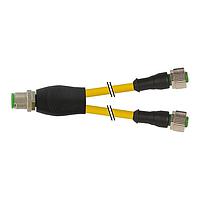 Murrelektronik 7000-40701-0130060 Sensor Cables / Actuator Cables M12 Y-DISTRIBUTOR / M12 FEMALE 0, PVC 3X0.34 YELLOW, UL/CSA 0.6m