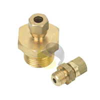 Sterling Sensors CYACF06MM1HP000R Brass Adjustable Compression Fitting (1/2" BSPP to suit 6mm, Brass parallel thread)