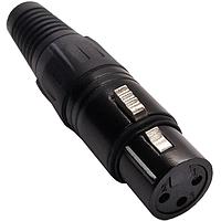 Io Audio Technologies IO-XLR3-F-BK Cable Connectors Professional 3-Pin XLR Receptacle, Female, Silver