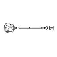 Volex VL-1724-21-150 AC Power Hospital Grade Cord 13A/250V BRITSH HOSP 4FT 9IN (1.5M) BLACK