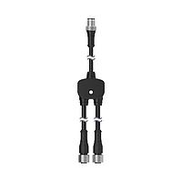 Banner Engineering CSB-M1288M1281 Splitter Cables M12 QD Splitter Cable; 8-pin Double-ended with 0.3 Female Branches and; Male Rotatable Trunk Connector; 2.5 m Trunk Length; 8X22 GA 8 ft Trunk 1 ft Branch
