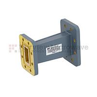 Fairview FMWTS1003 Waveguide Transition With WR-112 CPR-112G Grooved Flange to WR-90 CPR-90G Grooved Flange in 3 Inch Length
