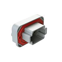 Amphenol SINE Systems AT15-08PA-BM02 Connectors Str Flng Mnt PCB Rcp 8POS Gry Gld Cont A