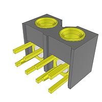 Samtec GRF1-J-P-06-E-RA-TH1 RF Connectors / Coaxial Connectors 5.00 mm 50 Ohm  Ganged Micro-Miniature RF Jack