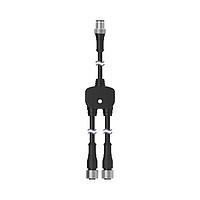 Banner Engineering CSB-M1281M128.5 Splitter Cables M12 QD Splitter Cable; 8-pin Double-ended with 0.3 m Female Branches and; Male Rotatable Trunk Connector; 0.15 m Trunk Length; 8X22 GA 1 ft Trunk 0.5 ft Branch