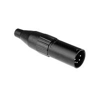 Amphenol Audio AC5MB-AU Connectors 5 Pole XLR Male Cable Connector Gold Plated Machined Contacts Black Finish