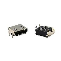 Rego Electronics RG9922-111D20-01B0 HDMI Connectors Right Angle mounted, PTH 1u Gold plated w/postion peg 6.13mm H