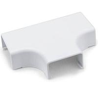 HellermannTyton TSR3W-21-1 Wire Ducting & Raceways Tee Cover, 1-3/4", 1" Bend Radius, PVC, White, 1/bg