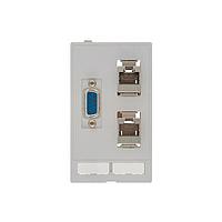 HARTING 39500020163 Heavy Duty Power Connectors Data module (2x RJ45+1xD-Sub9)