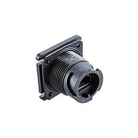 Amphenol LTW ROP-5SPFFH-TSM7001 Circular Backshell RJ, ODVA, Plastic, 1.5A, Cat 5e, Square, 3 Points Lock, Jack 180  (Horizontal), Receptacle, IP67 Mated