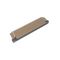 Amphenol FCI SFW19R-2STAE1LF Connectors 1.00mm Flex Connector, SFW-R series, 19 Position, Top side Contact, Side Entry Surface Mount ZIF Connector, Lead Free, Selective Gold plated Terminals with Tin-plate Solder-tail.