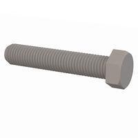 Essentra Components 0375010400FT Cap Screw Unslotted Hex Bolt, 3/4-10 Thread, 4 Lg