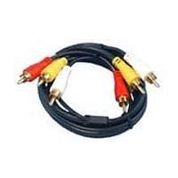 AIM-Cambridge / Cinch Connectivity Solutions 603DMGP Audio Cables DUBBING TRIPLE RCA GOLD, 3 FT