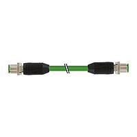 Murrelektronik 7700-44511-S7V0750 Sensor Cables / Actuator Cables M12 male 0 / M12 male 0 shielded Ethernet, TPE 2x2x22AWG SF/UTP CAT5e gn UL/CSA,ITC/PLTC 7.5m