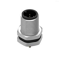 Wurth Elektronik 643150100305 Plugs WRCIRC M12  Screw  Coding A   Panel Solder Bucket Metal with Front Panel Nut M12  Male connector, polarity 5