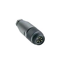 Lumberg Automation RSC 50/16 single pk of 1 Circular Metric Connectors Mini 7/8 inch field attachable connector, male connector 5-pole with threaded joint, assembling with screw terminals.