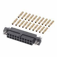 Harwin M80-4602005 Wire Housings 10+10 POS FEM +J/S LG BORE GOLD