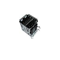 Adam Tech USB-A-D-RA-30-HT USB Type A Connectors USB AF 2PORT RA 30 SG BK HI-TEMP RoHS 50pcs,tray