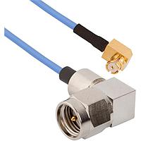 Amphenol SV Microwave 7012-1331 RF Cable Assemblies SMP F R/A - 2.92mm M C/A for .047 OAL 12"