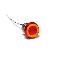 Bulgin MC22MORAM Sealed 22mm Norm Op Al Red Anodised Amb LED