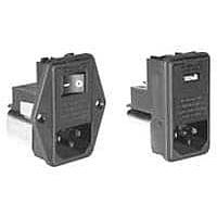 AMP Connectors - TE Connectivity 4EDL4C Inlets 4A IEC - .110 FASTON SNAP IN MOUNT