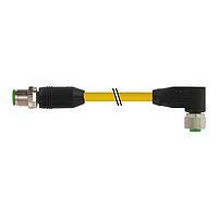 Murrelektronik 7700-40121-1500060 Sensor Cables / Actuator Cables M12 male 0 / M12 female 90, TPE 4x18AWG ye UL/CSA, ITC/PLTC 0.6m