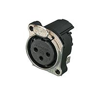 NEUTRIK NC3FBH2-E Receptacles 3P FEM, Hrzntl PCB