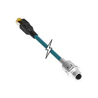 Molex 1203410757 Cat 6a REC M12 CAT6A RJ45 8P FE STR PUR 15M