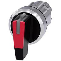 SIEMENS 3SU10522CN200AA0 Long Handle SEL SW, 3POS, MTND/MOM, LONG HANDLE, RED