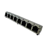 Amphenol Commercial Products RJHSE706L08 Modular RJ11 No Shield LEDs 8 Port