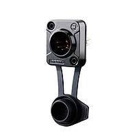 REAN RRX5M-Z-012 XLR Receptacles XLR 5 pole male receptacle, standard D-shape metal flange