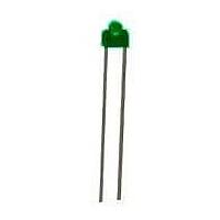Lumex SSL-LX20333GD Single Color LEDs Green Diffuse, 565nm T-1.8mm Stovepipe