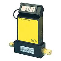 OMEGA FMA1843A Gas Mass Flow Meters for Clean Gases with Optional Integral Display (Aluminum and Brass Body, 200 SLM, ± 1.5 %, 3/8 in, Compression Fitting)