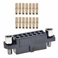 Harwin M80-4812842 Power to the Board 14+14 Pos. Female DIL 24-28AWG Cable Conn. Kit, Jackscrews