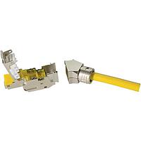 HARTING 09451511572 Modular Connectors / Ethernet Connectors RJ Industrial RJ45 MultiFeature, metal, 8pin Cat6a IDC, 26-22AWG, 35deg angled version, for cable 4.5-9.0mm diameter