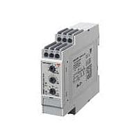 Carlo Gavazzi DMB01DM24 Timing Relays Multifunctions Timer, DIN rail mount, 22,5x80x99,5mm Euronorm housing, knob selectable function, selectable time ranges 0,1s - 100h, Supply voltage 24-240Vac and 24Vdc, Screw terminals connection, 8A DPDT relay output