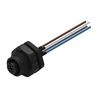 Wurth Elektronik 643421100404 Receptacles WRCIRC M12  Screw  Coding A  Panel + Wires Panel + Wires Plastic with Front Panel Nut M16 Female connector, polarity 4
