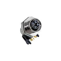 Amphenol LTW MSXS-08PFFR-SH7003 Sensor Cables / Actuator Cables M12 Circular Metric Connector, X Code, Metal, 0.5A, 08 pins, Female Connector, Female Contact, Hexagonal, M12*1.0, Screw Thread, PCB 90 , Receptacle, Rear Fastened, IP67 Mated
