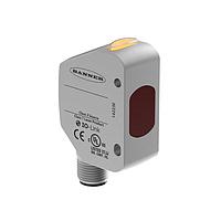 Banner Engineering Q4XFKLAF110-Q8 Photoelectric Sensors Q4X Series: Laser Adjustable Field; Range: 110 mm; Input: 10-30 V dc; Output: 1 PNP/NPN with IO-Link Communication; 1 PNP; 4-pin M12 Integral QD; Flush Mount Housing