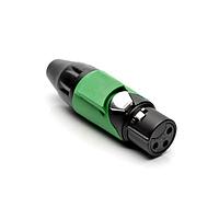 Amphenol Audio AX3FB5M Connectors 3P SOCKET F PLUG BLK W GRN MRK SLEEVE