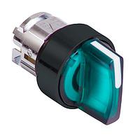 SCHNEIDER ZB4BK15337 Knob 3POS ILLUM SPRING RET SELECTOR GREEN BLK BEZEL