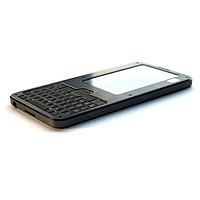 Sutajio Kosagi CS-PRECURSOR-01 FPGA A mobile, open hardware, RISC-V SoC development kit with installed QWERTY keyboard and alternate QWERTZ, AZERTY, Dvorak, and blank keyboard overlays.