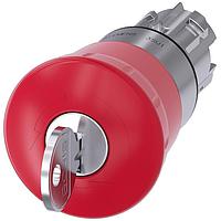 SIEMENS 3SU10501HG200AA0 Emergency Stop, Key Released EMERG-STOP,KEY RELEASE RED MH CAP   40MM
