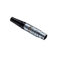 Amphenol LTW FLBB-02FGMS-GCP-207 Circular Push Pull Connectors FLOS, B Series B Size, Metal, 10A, 02 pins, Male Connector, Male Contact, Straight, Push Pull, Solder, Field Installable, F4.3 - F5.2mm, IP50