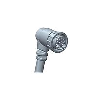 Amphenol LTW DCD-12AFEM-LR7A01 Sensor Cables / Actuator Cables Ceres, Large Size, Plastic, 20A+5A, 12 pins, Female Connector, Male (Power) + Female (Signal) Contact, Right Angle, 2 Points Lock, Overmolded, Length 1000mm, IP67