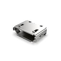 GCT (Global Connector Technology) USB3080-30-00-A Micro USB Type B Connectors Micro B Skt, Bottom-SMT, R/A, 30u" NoPeg, W/shell stake, T&R