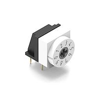 Wurth Elektronik 429427520910 Rotary Switches WS-ROTU Rotry Switch 10Pos Rt Ang dk grey