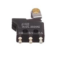 Omron Electronics J-7-V22 Ultra Subminiature SHRT HINGE RLLR 55gf Au-plated Ag contact