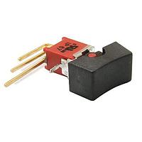 E-Switch 400AWMSP1R1BLKM2RE Subminiature Rocker Switch Rocker, SPDT, On-On, Through Hole, Black, IP67