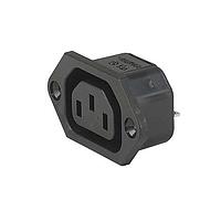Schurter 3-144-641 Inlets Appliance Outlet, UL 15A/250VAC, Screw-on Mounting, Solder Terminals, IP30